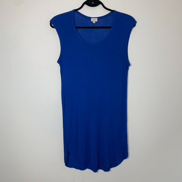 Aritzia Wilfred Free Shirt Dress Muscle Tee Sleeveless Cobalt Blue Size XXS - Picture 11 of 13